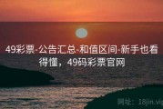 49彩票-公告汇总-和值区间-新手也看得懂，49码彩票官网